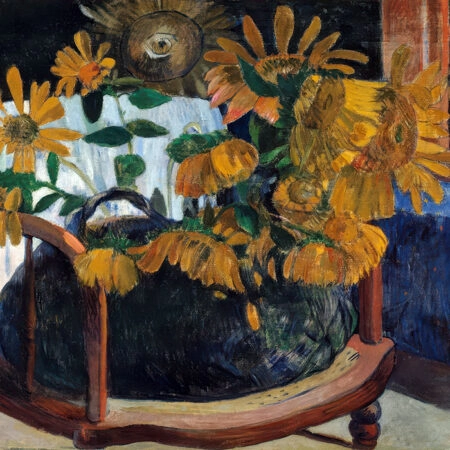 Πινακας σε καμβά PAUL GAUGUIN - STILL LIFE WITH SUNFLOWERS ON AN ARMCHAIR - Paul Gauguin Sticky 5