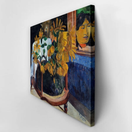 Πινακας σε καμβά PAUL GAUGUIN - STILL LIFE WITH SUNFLOWERS ON AN ARMCHAIR - Paul Gauguin Sticky 2