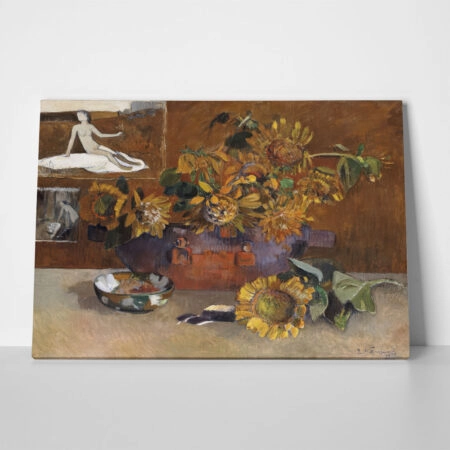 Πινακας σε καμβά PAUL GAUGUIN - STILL LIFE WITH SUNFLOWERS - Paul Gauguin