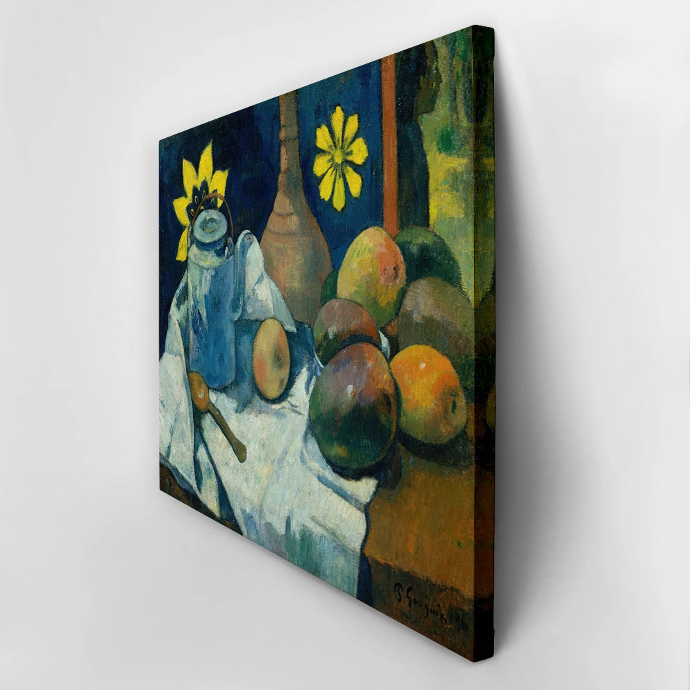 Πινακας σε καμβά PAUL GAUGUIN - STILL LIFE WITH TEAPOT AND FRUIT