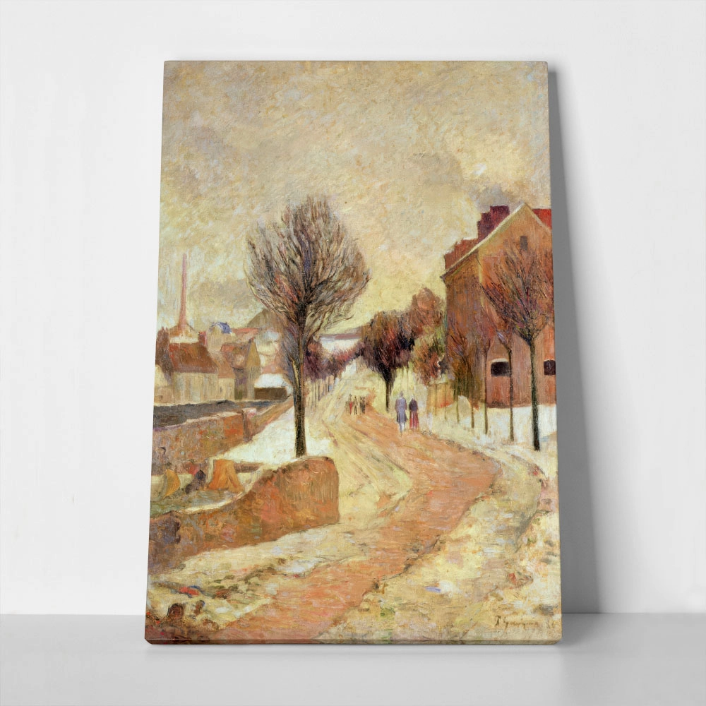 Πινακας σε καμβά PAUL GAUGUIN - SUBURB UNDER SNOW