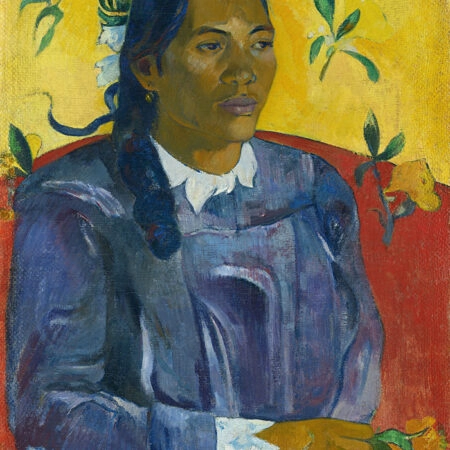 Πινακας σε καμβά PAUL GAUGUIN - TAHITIAN WOMAN WITH A FLOWER - Paul Gauguin Sticky 5