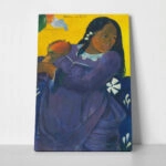 Πινακας σε καμβά PAUL GAUGUIN - TAHITIAN WOMAN WITH A MANGO