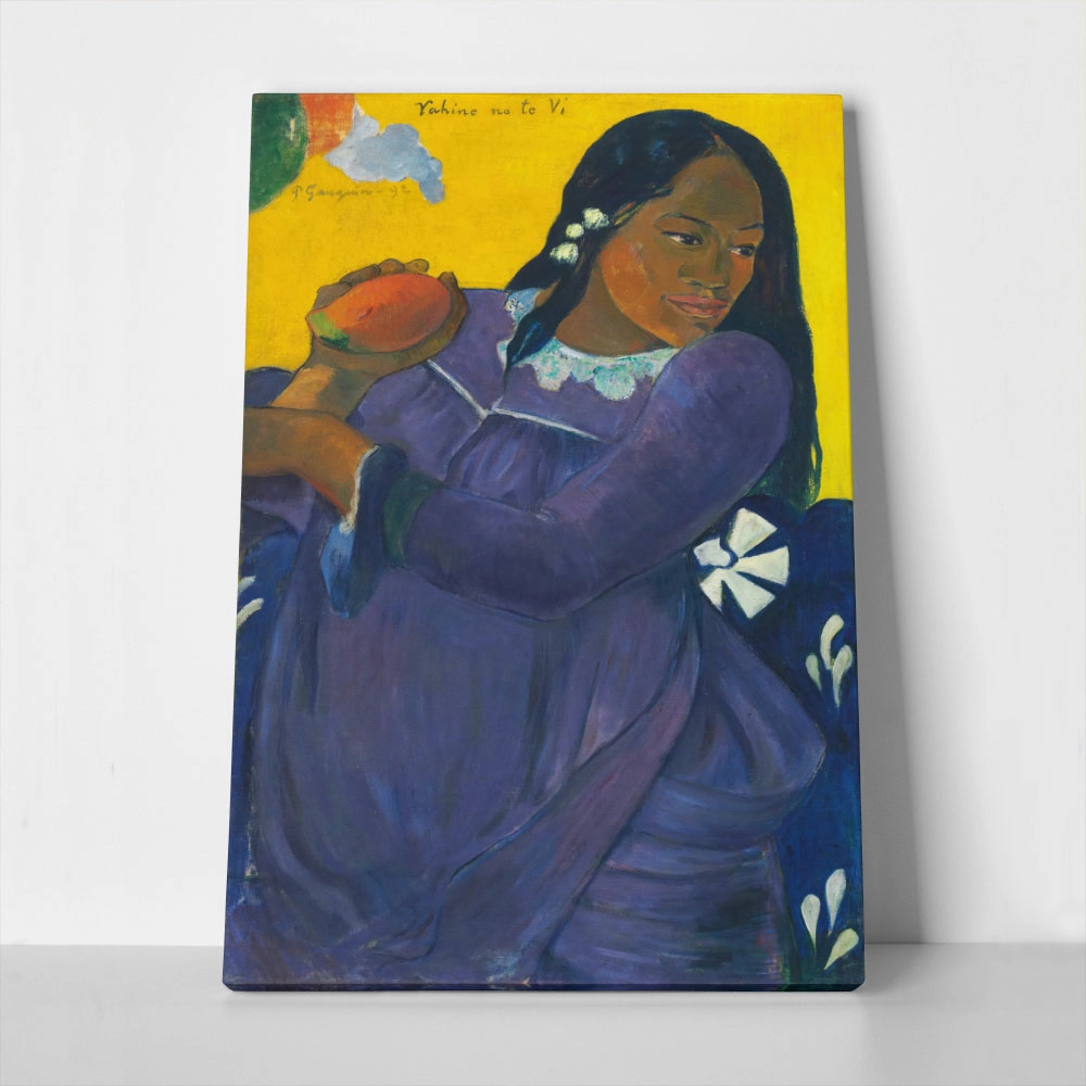 Πινακας σε καμβά PAUL GAUGUIN - TAHITIAN WOMAN WITH A MANGO