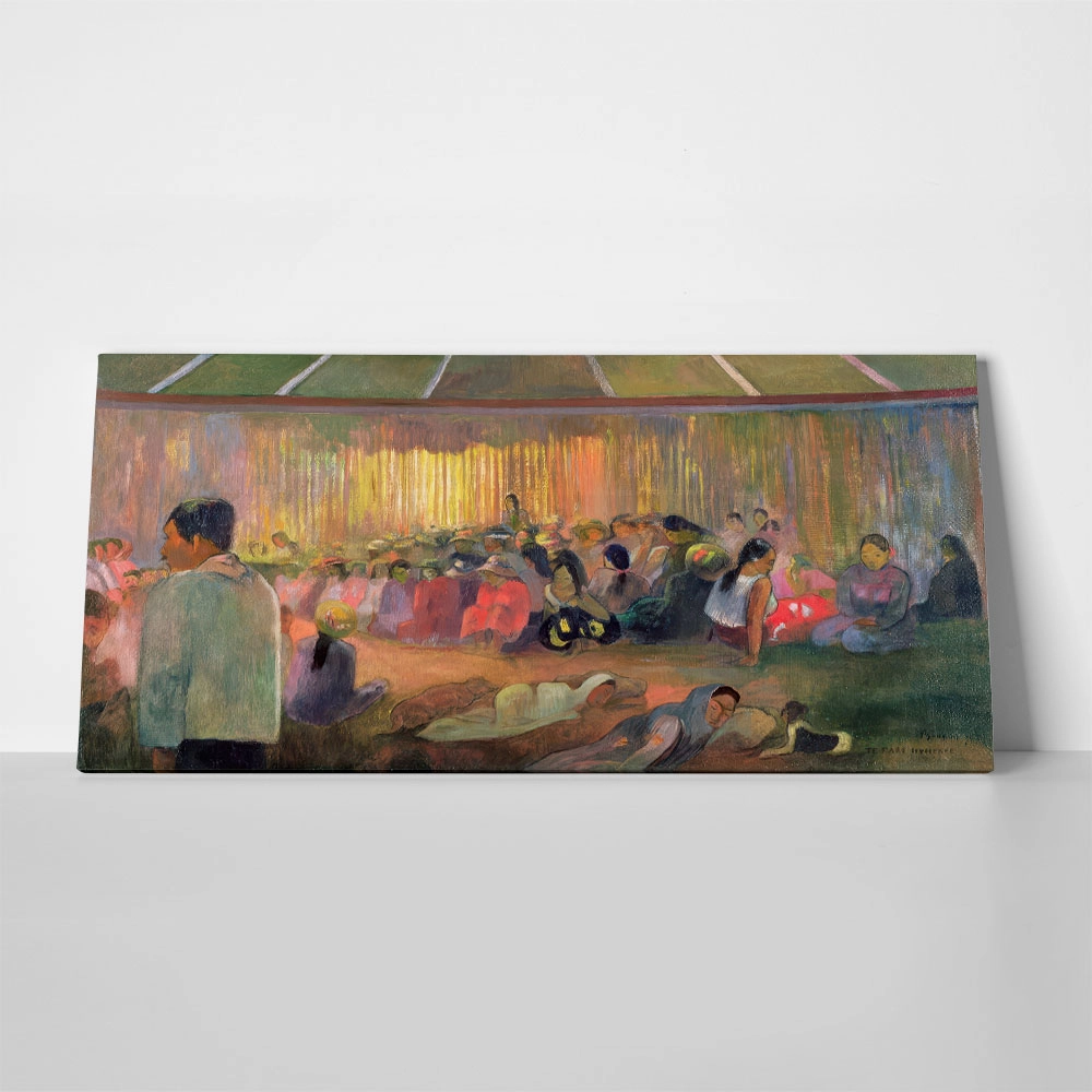 Πίνακας Πανοραμικός σε καμβά PAUL GAUGUIN - THE HOUSE OF SONGS
