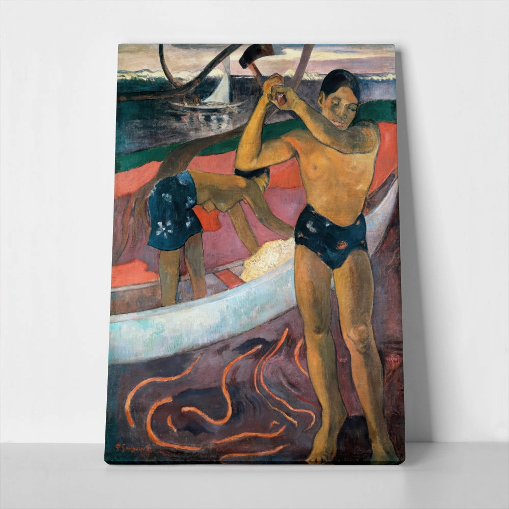 Πινακας σε καμβά PAUL GAUGUIN - THE MAN WITH AN AXE
