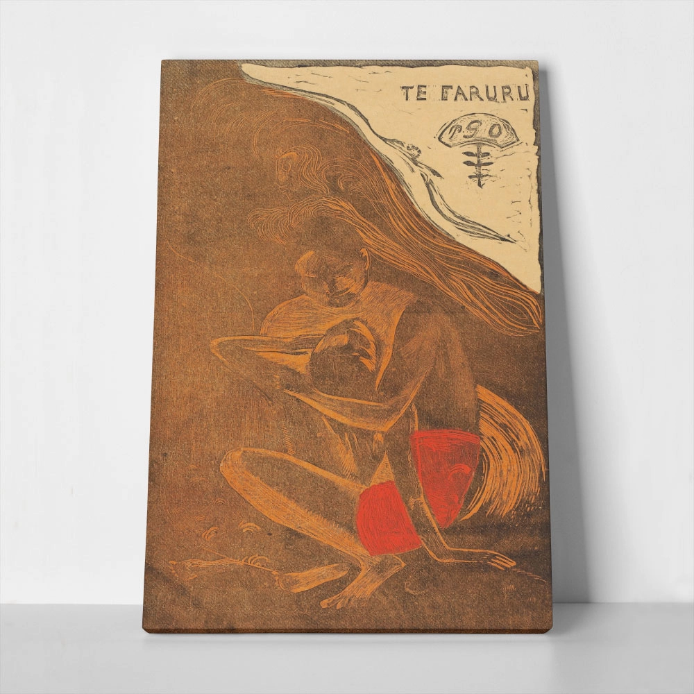 Πινακας σε καμβά PAUL GAUGUIN - THEY ARE MAKING LOVE HERE