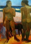 Πινακας σε καμβά PAUL GAUGUIN - TWO TAHITIAN WOMEN ON THE BEACH