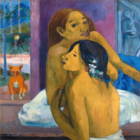 Πίνακας σε καμβά PAUL GAUGUIN - TWO WOMEN WITH FLOWERED HAIR - Paul Gauguin Sticky 5
