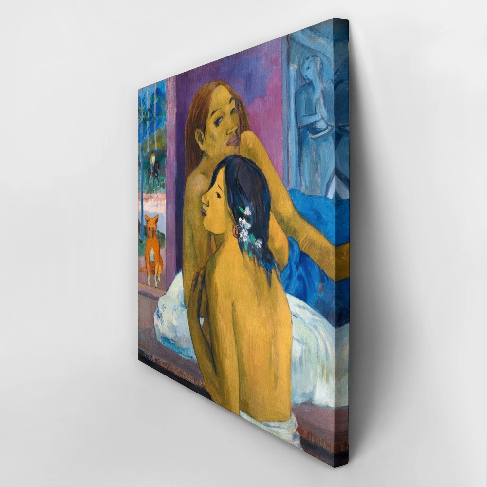 Πίνακας σε καμβά PAUL GAUGUIN - TWO WOMEN WITH FLOWERED HAIR