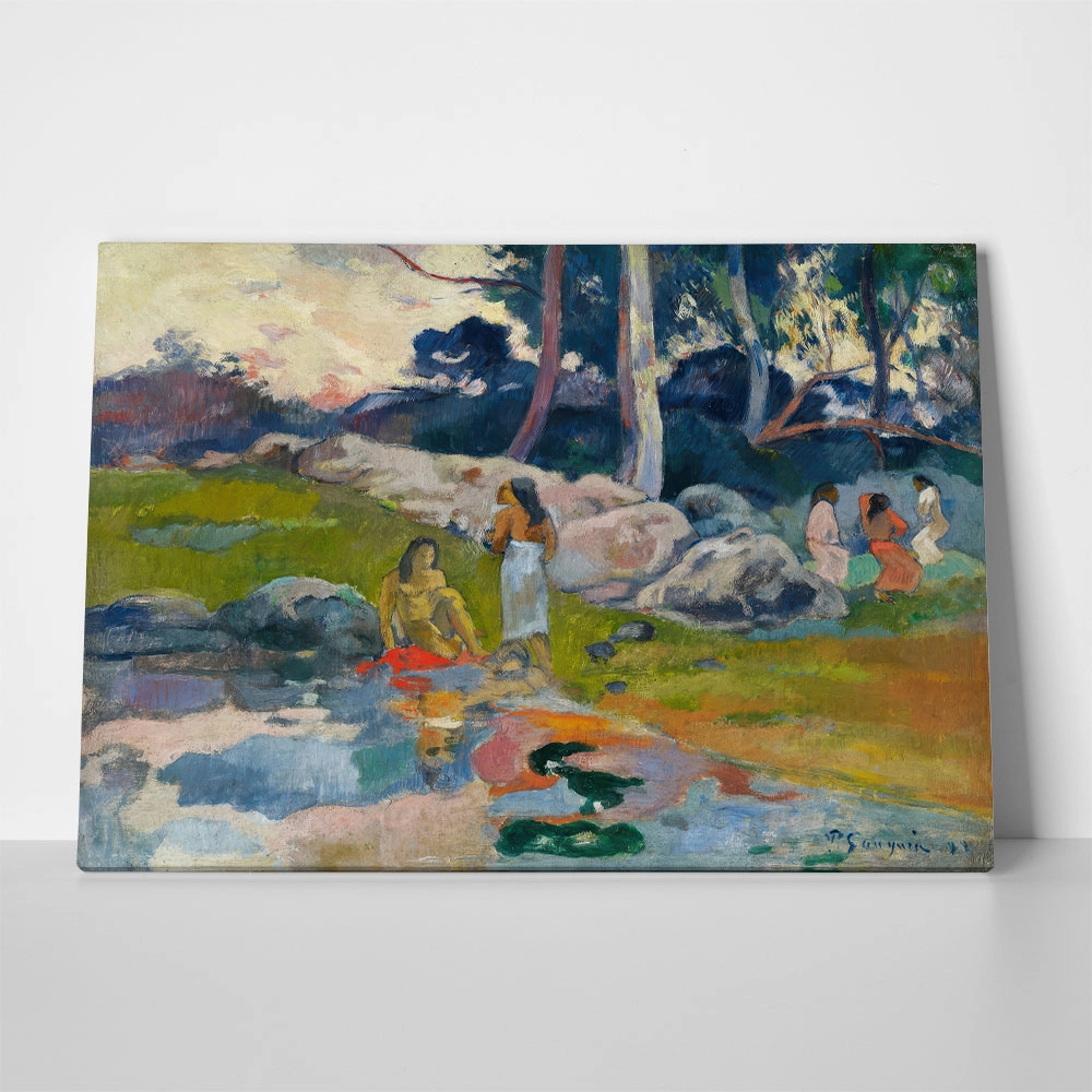 Πινακας σε καμβά PAUL GAUGUIN - WOMEN BY THE RIVERSIDE