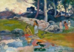 Πινακας σε καμβά PAUL GAUGUIN - WOMEN BY THE RIVERSIDE
