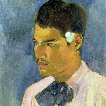 Πινακας σε καμβά PAUL GAUGUIN - YOUNG MAN WITH A FLOWER - Paul Gauguin Sticky 5