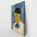 Πινακας σε καμβά PAUL GAUGUIN - YOUNG MAN WITH A FLOWER