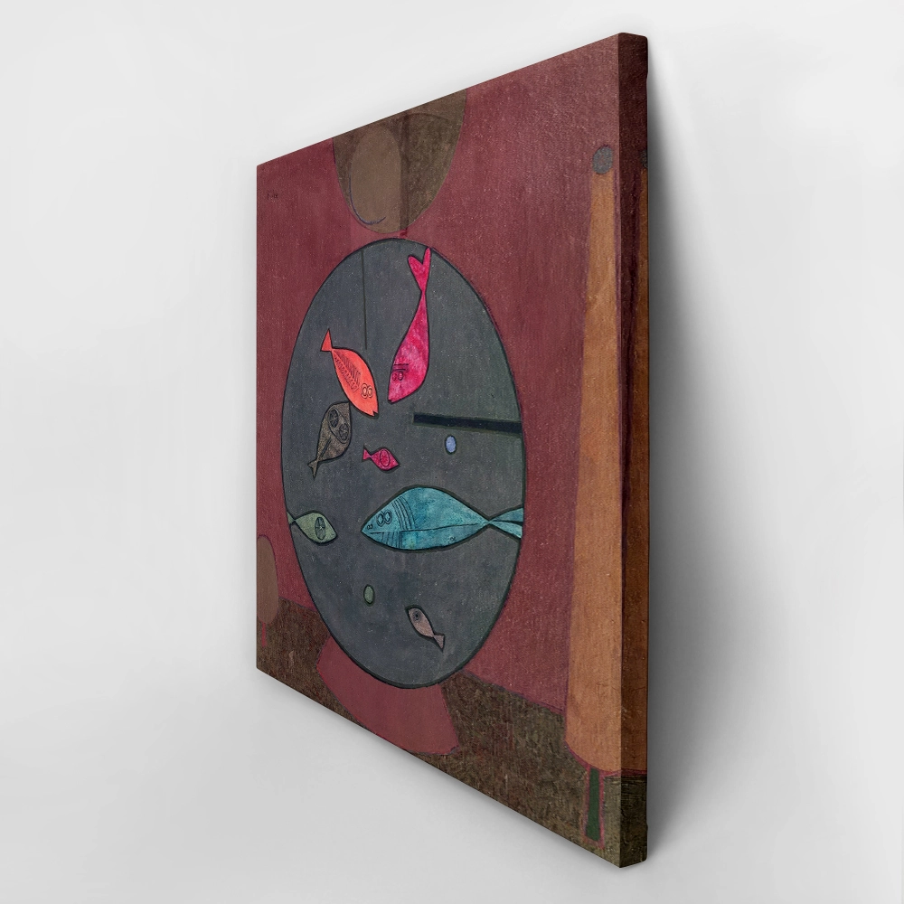 Πίνακας σε καμβά PAUL KLEE - AROUND THE FISH