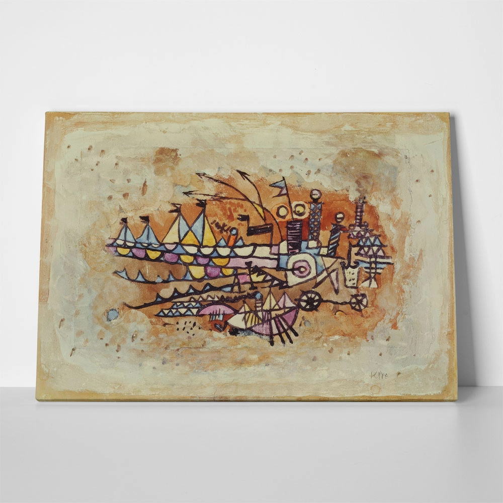 Πινακας σε καμβά PAUL KLEE - HARBOUR SCENE