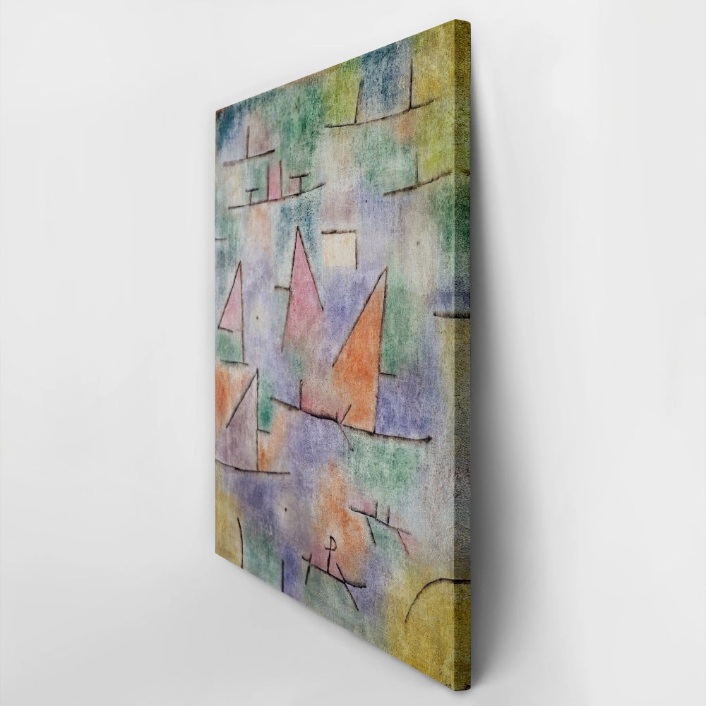 Πινακας σε καμβά PAUL KLEE - HARBOUR WITH SAILING SHIPS