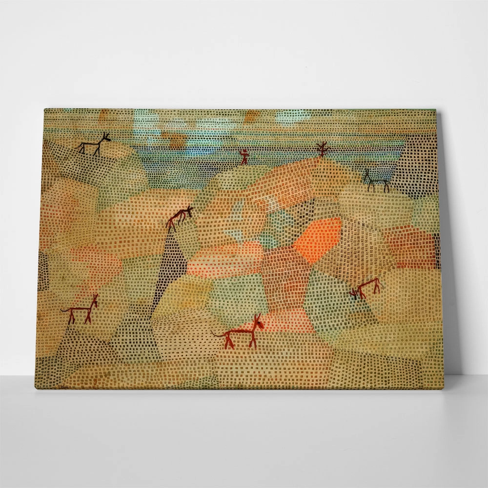 Πινακας σε καμβά PAUL KLEE - LANDSCAPE WITH DONKEYS