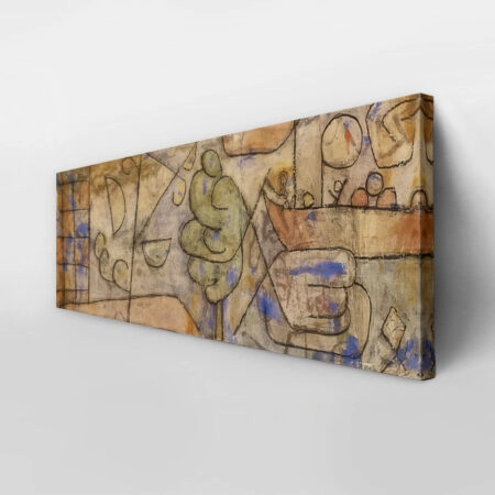 Πίνακας Πανοραμικός σε καμβά PAUL KLEE - ON THE RIVER - Paul Klee Sticky 2