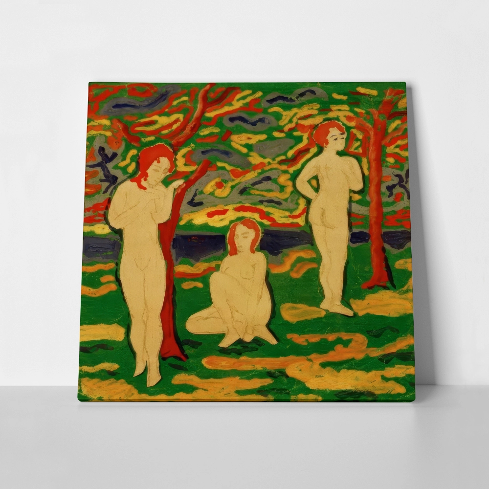 Πίνακας σε καμβά PAUL KLEE - THREE NUDES OUTDOORS