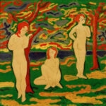 Πίνακας σε καμβά PAUL KLEE - THREE NUDES OUTDOORS