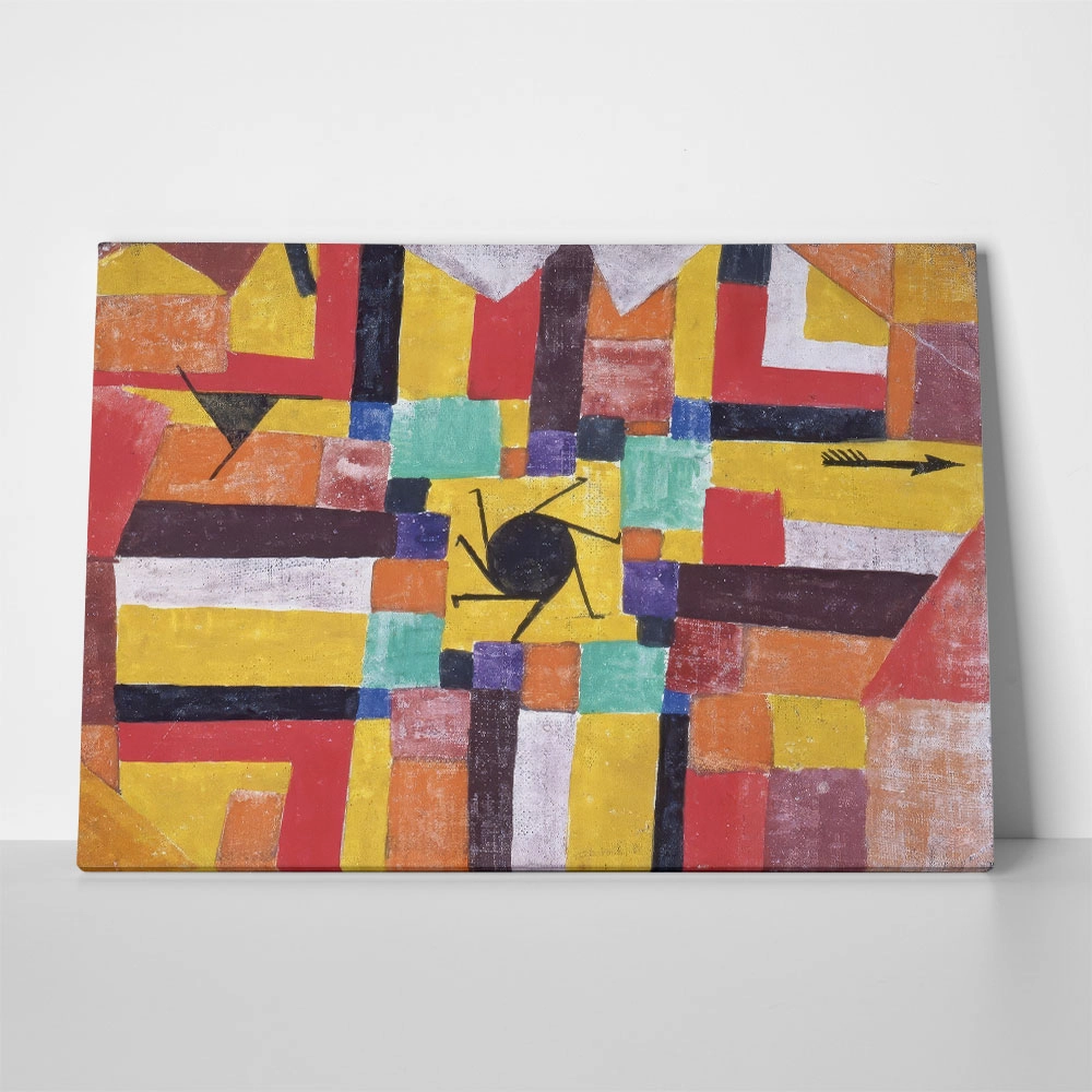 Πινακας σε καμβά PAUL KLEE - WITH THE ROTATING SUN AND THE ARROW