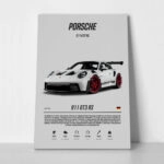 Πινακας σε καμβά PORSCHE 911 GT3 RS WHITE