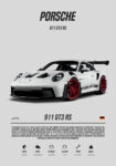 Πινακας σε καμβά PORSCHE 911 GT3 RS WHITE