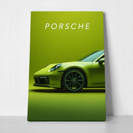 Πινακας σε καμβά PORSCHE GREEN - Αυτοκινητα