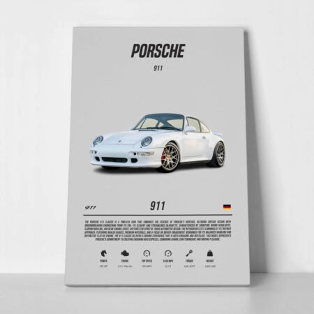 Πινακας σε καμβά PORSCHE MINIMAL SPECS - Αυτοκινητα