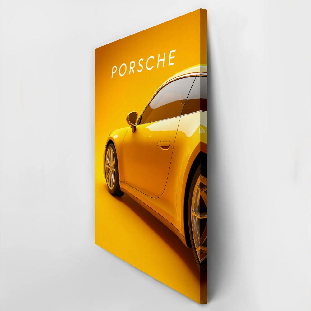 Πινακας σε καμβά PORSCHE YELLOW