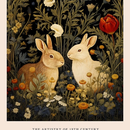 Πινακας σε καμβά WILLIAM MORRIS - RABBITS 1 - William Morris Sticky 5