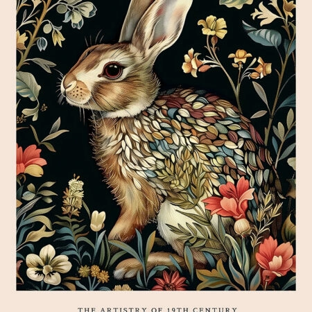 Πινακας σε καμβά WILLIAM MORRIS - RABBITS 6 - William Morris Sticky 5