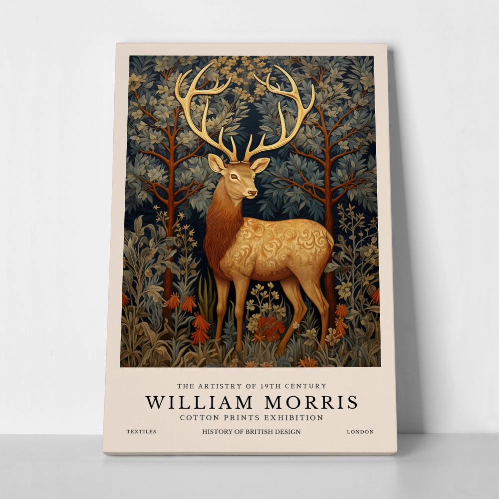 Πινακας σε καμβά WILLIAM MORRIS - REINDEER 1