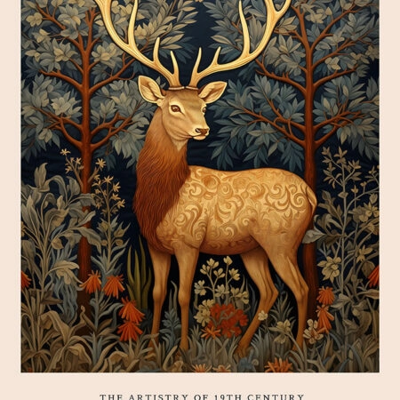 Πινακας σε καμβά WILLIAM MORRIS - REINDEER 1 - William Morris Sticky 5