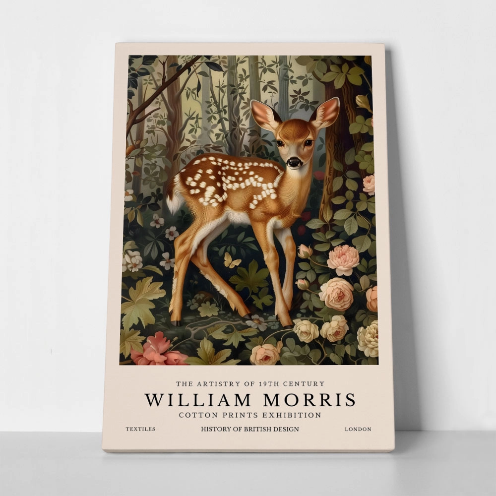 Πινακας σε καμβά WILLIAM MORRIS - REINDEER 3