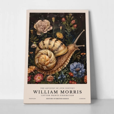 Πινακας σε καμβά WILLIAM MORRIS - SNAIL