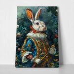 Πινακας σε καμβά WILLIAM MORRIS - VICTORIAN RABBIT PORTRAIT  2