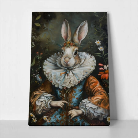Πινακας σε καμβά WILLIAM MORRIS - VICTORIAN RABBIT PORTRAIT  3 - William Morris