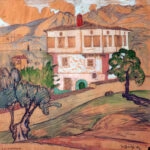 Πίνακας σε καμβά ΚΩΝΣΤΑΝΤΙΝΟΣ ΜΑΛΕΑΣ - ΑΡΧΟΝΤΙΚΟ ΣΤΗ ΜΥΤΙΛΗΝΗ