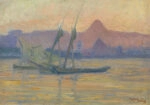 Πινακας σε καμβά ΚΩΝΣΤΑΝΤΙΝΟΣ ΜΑΛΕΑΣ - ΒΑΡΚΕΣ ΣΤΟΝ ΝΕΙΛΟ