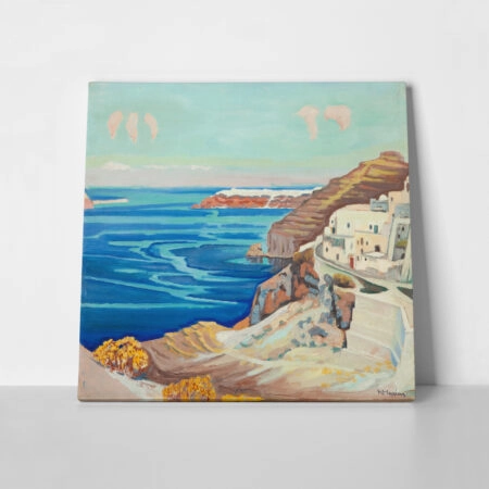 Πίνακας σε καμβά ΚΩΝΣΤΑΝΤΙΝΟΣ ΜΑΛΕΑΣ - ΣΑΝΤΟΡΙΝΗ 3 - Κωνσταντίνος Μαλέας Sticky 1
