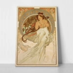 Πινακας σε καμβά ALPHONSE MUCHA - MUSIC