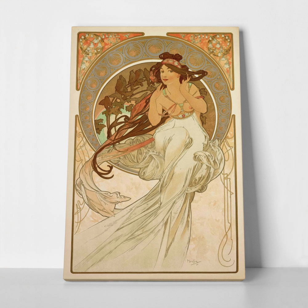 Πινακας σε καμβά ALPHONSE MUCHA - MUSIC