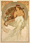 Πινακας σε καμβά ALPHONSE MUCHA - MUSIC