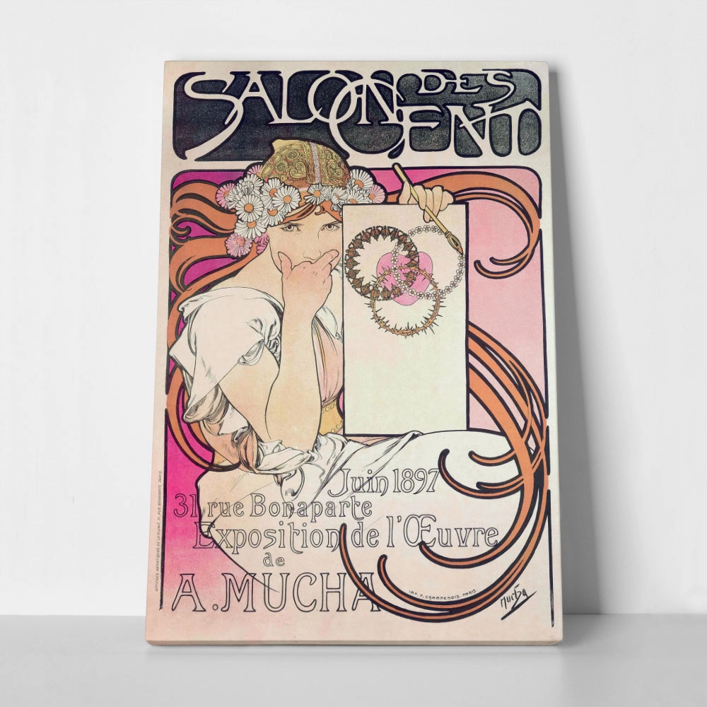 Πινακας σε καμβά ALPHONSE MUCHA - SALON DES CENT