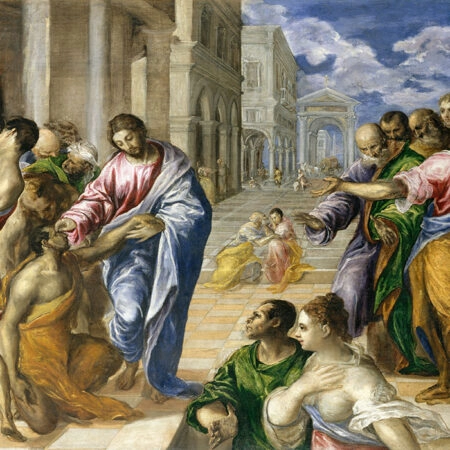 Πινακας σε καμβά EL GRECO - CHRIST HEALING THE BLIND MAN - El Greco Sticky 5