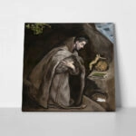 Πίνακας σε καμβά EL GRECO - SAINT FRANCIS KNEELING IN MEDITATION