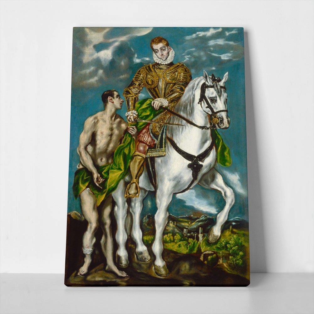 Πινακας σε καμβά EL GRECO - SAINT MARTIN AND THE BEGGAR