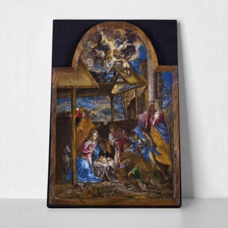 Πινακας σε καμβά EL GRECO - THE ADORATION OF THE SHEPHERDS 1570 - El Greco